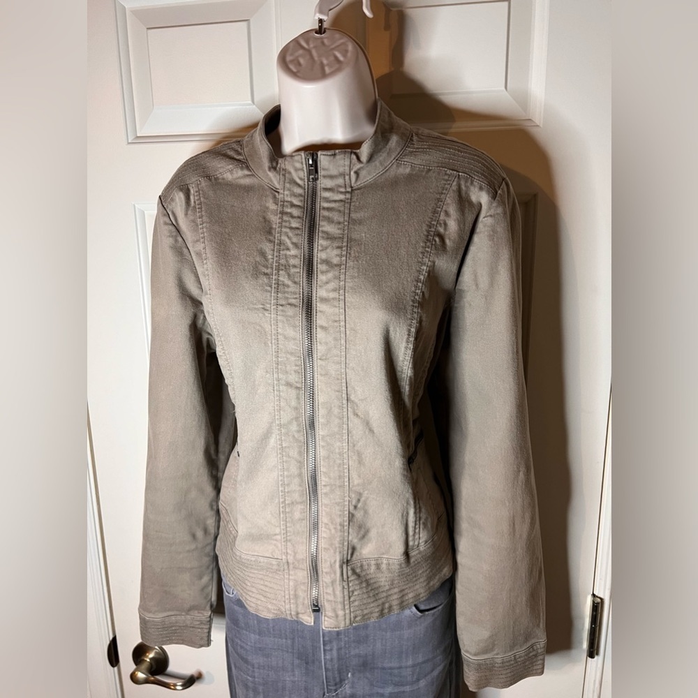 Tribal Cotton Blend Zip Jacket Size Large